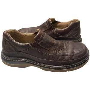 Thrashed DR MARTENS Brown Orson Leather Slip-On Shoes 10M